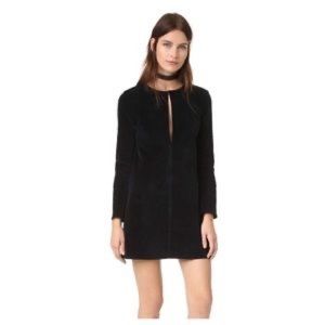3X1 NYC Black Velvet Mini Dress